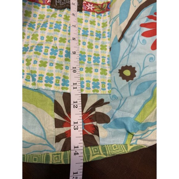 Matilda Jane Platinum Reversible Shoulder Tote Bag Floral Geometric Print Size O - Picture 6 of 6